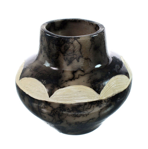 Native American Navajo Horse Hair Pottery JX130453